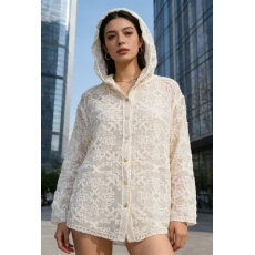 批发文艺刺绣纯棉长袖<b class='q'>衬衫</b>女2026夏新款气质宽松显瘦连帽<b class='q'>衬衣</b>潮