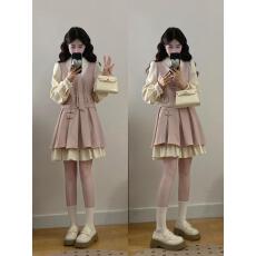 批发9050#实拍出货~南法微风甜美收腰显瘦气质假三件减龄连衣裙