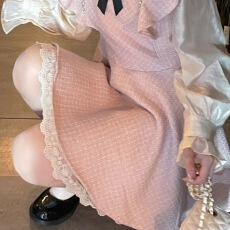 批发温柔粉甜美A字飞袖<b class='q'>蕾丝</b>甜美少女感减龄显瘦女短裙白色<b class='q'>衬衫</b>套装女