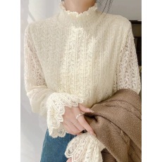 批发气质仙女半高领打底衫女秋季装新款内搭设计感小众洋气金丝绒上衣