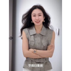 批发夏新款时尚活力感温柔<b class='q'>甜美</b>系高级感千金名媛风甜酷收腰衬衫马甲