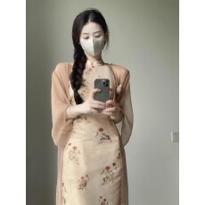批发新中式国风日常少女<b class='q'>改良</b>无袖挂脖<b class='q'>旗袍</b>夏季2025修身收腰复古年轻款