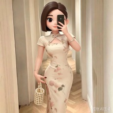 批发复古民国风新中式改良旗袍礼服<b class='q'>高端</b>精致性感开叉修身包臀<b class='q'>连衣裙</b>夏