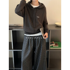 批发HUGLIAPLUS<b class='q'>韩版</b>连帽刺绣针织衫女秋冬休闲宽松慵懒风毛衣外套小衫