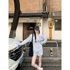 批发实拍实价 老钱风凉感<b class='q'>亚麻</b>轻薄polo衫T恤上衣宽松/针织短裤套装女