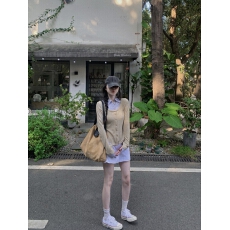 批发实拍 <b class='q'>假两件</b><b class='q'>衬衫</b>女新款上衣秋装搭配一整套韩系穿搭套装裙