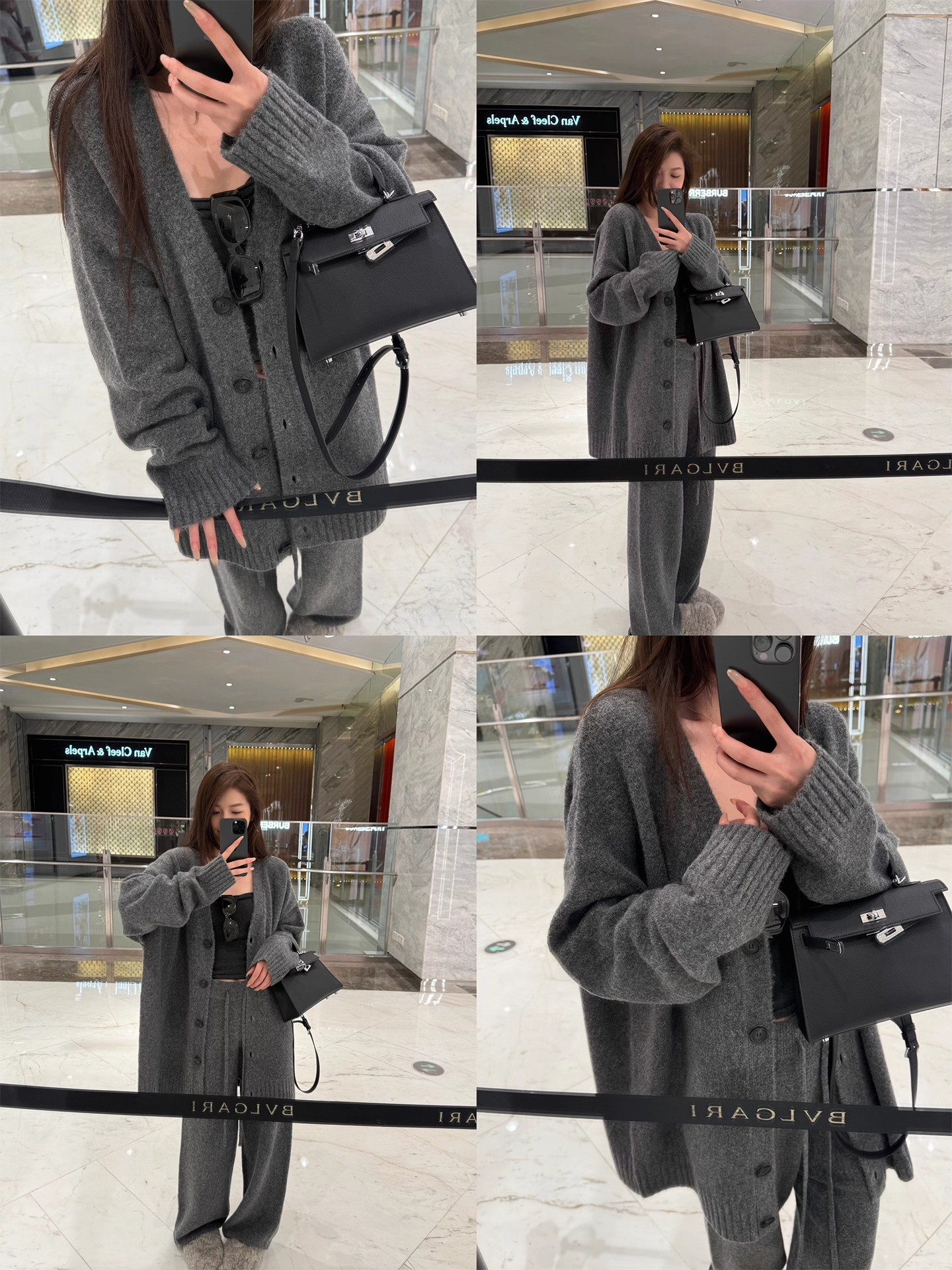 here yaya shop 9.14 반드시 입력 개인 소유 섹션 우유 플러시 니트 스웨터 슬림해 보이는 디스플레이 높음 스웨터 세트
