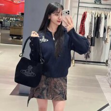 土星刺绣大翻领拉链毛衣针织开衫外套秋冬季韩系时尚宽松显瘦上衣