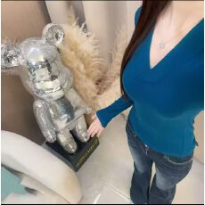 批发版型超好～长袖<b class='q'>T</b>恤女性感V领紧身春季打底衫上衣