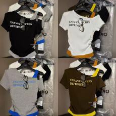 批发2026夏季新款韩版时尚百搭显瘦休闲斜领字母印花短袖<b class='q'>T</b><b class='q'>恤</b>女上衣