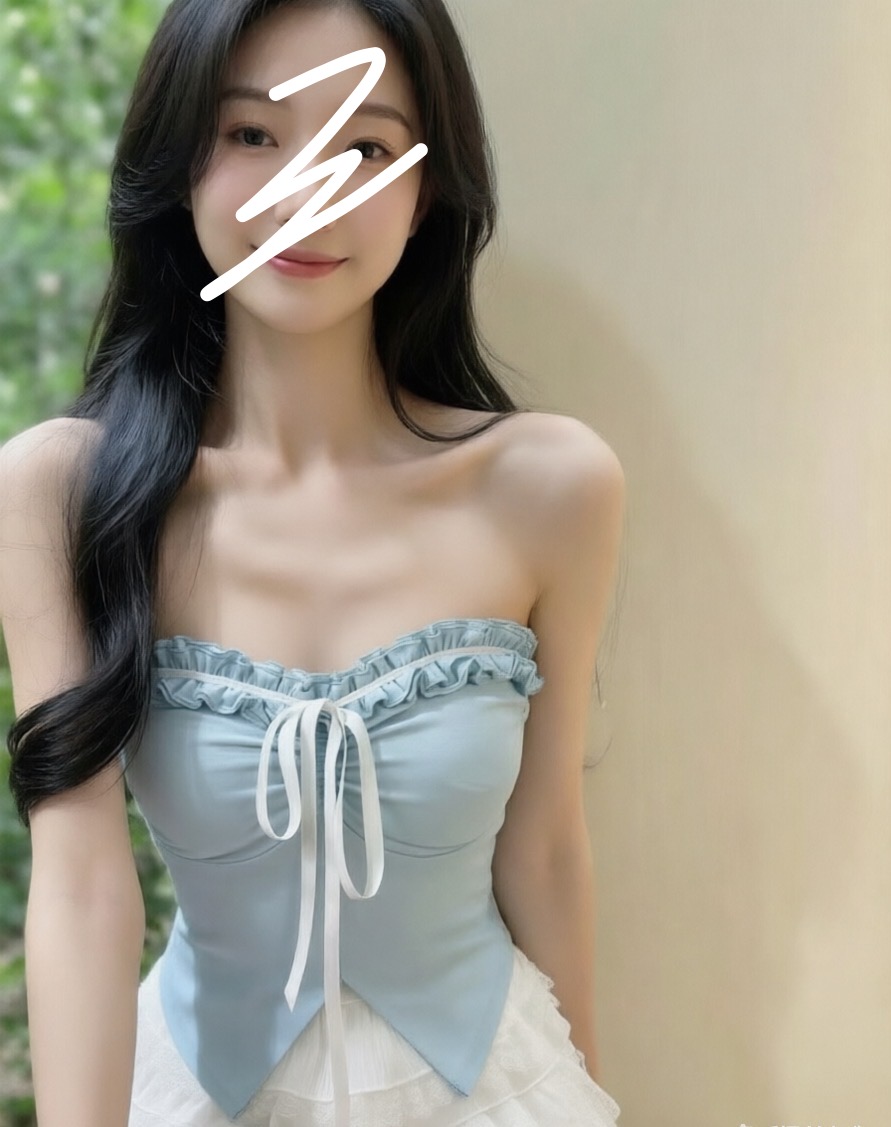 달콤함 프릴 나비 매듭 스트랩 튜브탑 맨위 여성 여름 부드러운 바람 몸매 가꾸기 한 부서 조끼