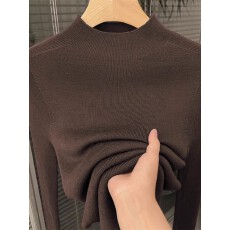 批发半<b class='q'>高领</b>软糯针织衫女秋冬季洋气修身气质小香风内搭打底衫<b class='q'>毛衣</b>上衣