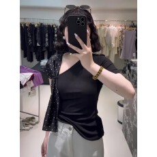 批发大码<b class='q'>胖</b>mm<b class='q'>蝴蝶结</b>波点短袖T恤女2026新款夏季修身显瘦百搭小众上衣