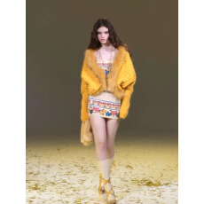 批发复古撞色玫瑰费尔岛针织紧身包臀连衣抹胸裙冬