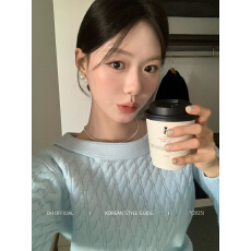 批发蓝岛晴空法式亲肤<b class='q'>北极</b><b class='q'>绒</b>纱线扭花螺纹毛衣女