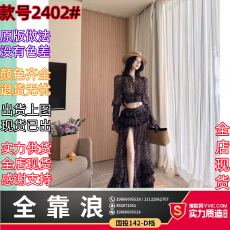 批发灰尘邓邓 早春穿搭套装女2026新款法式雪纺碎花上衣半身裙两件套