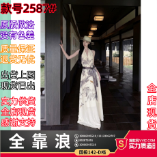 批发有洧Youwe 2026巨好看连衣裙女夏新中式V领挂脖无袖<b class='q'>背心</b>裙子<b class='q'>长裙</b>