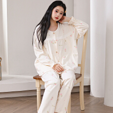批发10A抗菌弹力纯棉月子服春秋孕妇睡衣哺乳服<b class='q'>夏</b>孕期产后可调节家居