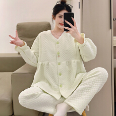 批发怀孕妇睡衣女士冬季新空气棉月子服产后大码哺乳家居套装
