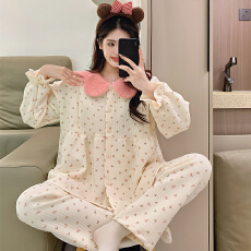 批发怀孕妇睡衣女士冬季新空气棉月子服产后大码哺乳家居套装