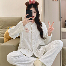 批发冬季保暖海岛绒<b class='q'>孕妇</b><b class='q'>睡衣</b>女哺乳喂奶月子服家居服套装