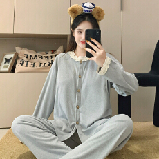 批发新款孕妇睡衣固定胸垫<b class='q'>秋</b>冬季德绒月子服加厚加绒哺乳套装