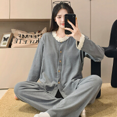 批发新款孕妇睡衣固定胸垫<b class='q'>秋</b>冬季德绒月子服加厚加绒哺乳套装