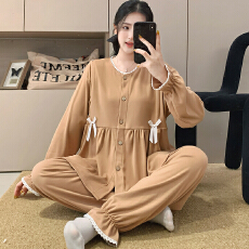 批发新款孕妇睡衣隐形拉链垫<b class='q'>秋</b>冬季德绒月子服加厚加绒哺乳套装