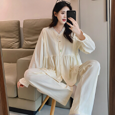 批发弹力纯棉月子服春秋孕妇睡衣哺乳服产后调节家居服套装