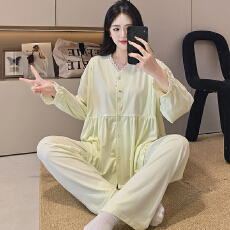 批发弹力纯棉月子服春秋孕妇睡衣哺乳服产后调节家居服套装