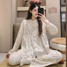 批发仿棉月子服春秋孕妇睡衣哺乳服<b class='q'>夏</b>孕期产后调节家居服套装