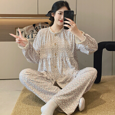 批发冰瓷棉月子服<b class='q'>春</b>秋孕妇睡衣哺乳服夏孕期产后调节家居服套