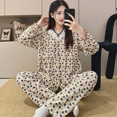 批发冰瓷棉月子服<b class='q'>春</b>秋孕妇睡衣哺乳服夏孕期产后调节家居服套