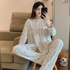 批发冰瓷棉月子服<b class='q'>春</b>秋孕妇睡衣哺乳服夏孕期产后调节家居服套