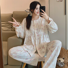 批发冰瓷棉月子服<b class='q'>春</b>秋孕妇睡衣哺乳服夏孕期产后调节家居服套