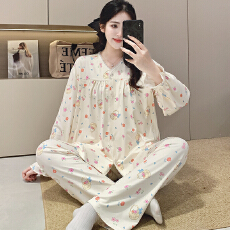 批发春秋季新款冰瓷棉孕妇拉链式衫韩版月子服哺乳长袖居家装