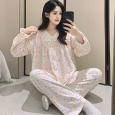 批发春秋季新款冰瓷棉孕妇拉链式衫韩版月子服哺乳长袖居家装