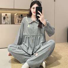 批发春秋季新款冰瓷棉孕妇拉链式衫韩版月子服哺乳长袖居家装