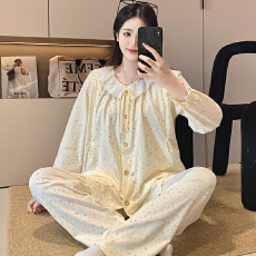 批发100%莱卡棉纯棉月子服女长袖裤春孕妇睡衣哺乳服<b class='q'>夏</b>产后家居服套装