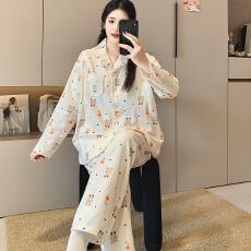 批发100%纯棉磨毛月子服女长袖长裤春<b class='q'>孕妇</b><b class='q'>睡衣</b>哺乳服孕期产后家居服