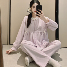 批发100%莱卡棉纯棉<b class='q'>月子</b>服女长袖裤春孕妇<b class='q'>睡衣</b>哺乳服夏产后家居服套装