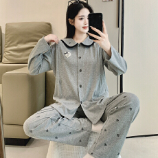 批发100%莱卡棉纯棉<b class='q'>月子</b>服女长袖裤春孕妇<b class='q'>睡衣</b>哺乳服夏产后家居服套装