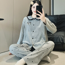 批发100%莱卡棉纯棉<b class='q'>月子</b>服女长袖裤春孕妇<b class='q'>睡衣</b>哺乳服夏产后家居服套装