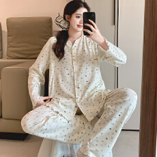 批发纯棉月子服女长袖裤<b class='q'>春</b>孕妇睡衣哺乳服夏产后家居服套装