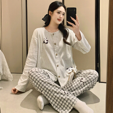 批发纯棉月子服女长袖裤<b class='q'>春</b>孕妇睡衣哺乳服夏产后家居服套装