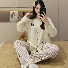 批发纯棉月子服女长袖裤<b class='q'>春</b>孕妇睡衣哺乳服夏产后家居服套装