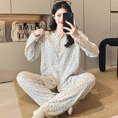 批发纯棉月子服女长袖裤<b class='q'>春</b>孕妇睡衣哺乳服夏产后家居服套装