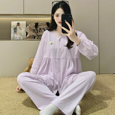 批发纯棉月子服女长袖裤<b class='q'>春</b>孕妇睡衣哺乳服夏产后家居服套装