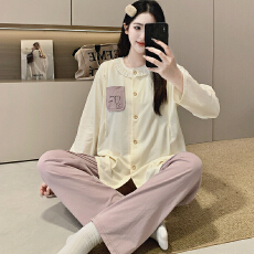 批发纯棉月子服女长袖裤<b class='q'>春</b>孕妇睡衣哺乳服夏产后家居服套装