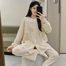 批发云朵棉孕妇睡衣女春秋新款夏季长袖月子服孕期产后喂奶哺乳家居服